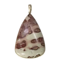 Pendentif Jaspe Serti sur Argent 925 -11| Pendentifs en Minéraux | Dans les yeux de Gaïa