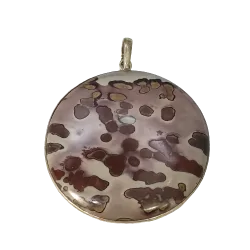 Pendentif Jaspe Serti sur Argent 925 -10| Pendentifs en Minéraux | Dans les yeux de Gaïa