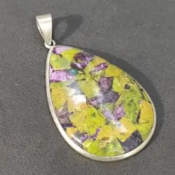 Pendentif Jaspe Serti sur...