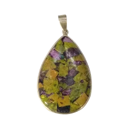 Pendentif en Jaspe - serti sur Argent 925 - 1 | Dans les Yeux de Gaia