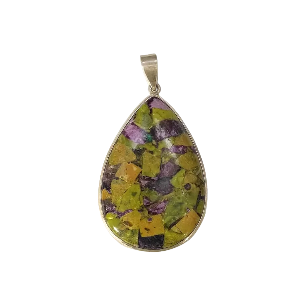 Pendentif en Jaspe - serti sur Argent 925 - 1 | Dans les Yeux de Gaia