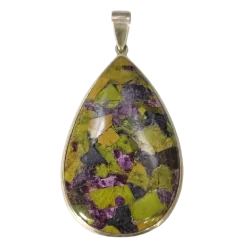 Pendentif Jaspe Serti sur Argent 925 -7| Pendentifs en Minéraux | Dans les yeux de Gaïa