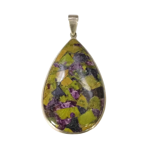 Pendentif Jaspe Serti sur Argent 925 -7| Pendentifs en Minéraux | Dans les yeux de Gaïa