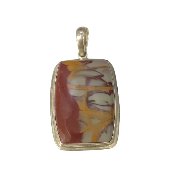 Pendentif Jaspe Serti sur Argent 925 -5| Pendentifs en Minéraux | Dans les yeux de Gaïa