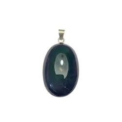 Pendentif Obsidienne Oeil Céleste Serti en Argent 925 -6 | Dans les yeux de Gaïa