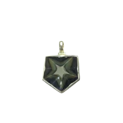 Pendentif Obsidienne Oeil Céleste Serti en Argent 925 -7 | Dans les yeux de Gaïa