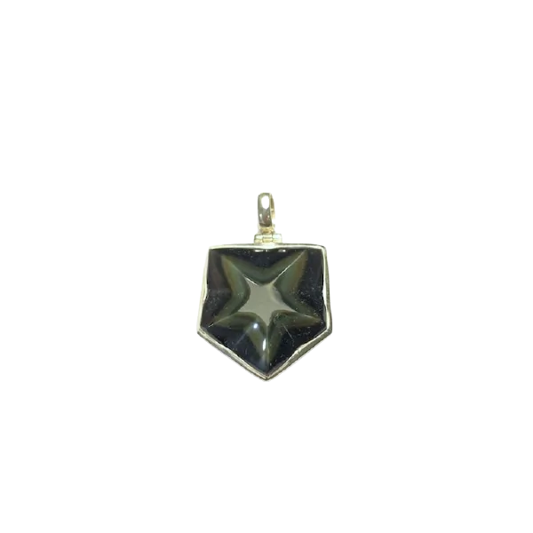 Pendentif Obsidienne Oeil Céleste Serti en Argent 925 -7 | Dans les yeux de Gaïa