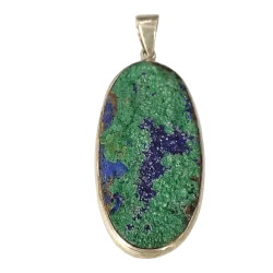 Pendentif Azurite-Malachite sur Argent 925 -2 | Dans les yeux de Gaïa