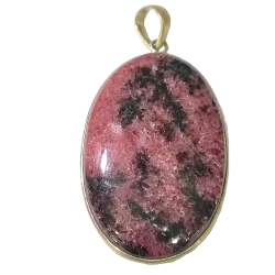 Pendentif en Rhodonite en Argent 925 - 1 | Dans les Yeux de Gaia