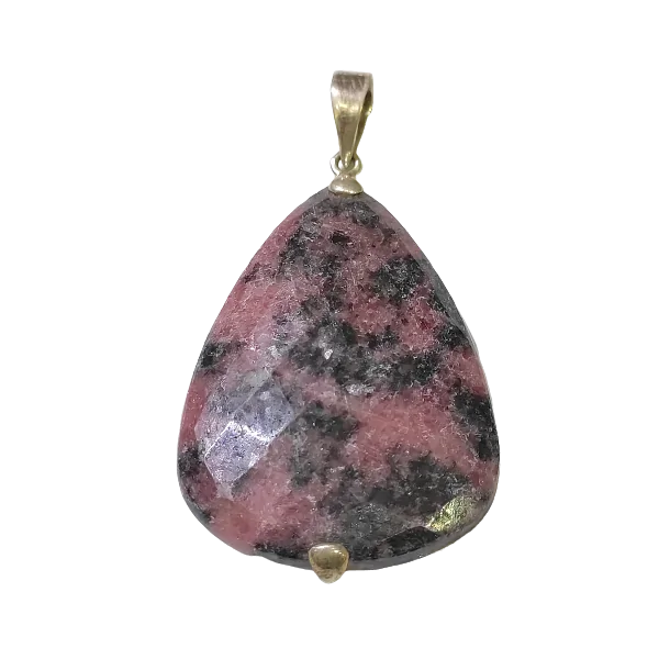 Pendentif en Rhodonite en Argent 925 -6 | Pendentifs en Minéraux | Dans les yeux de Gaïa