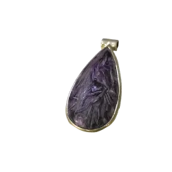 Pendentif Charoïte Serti en...