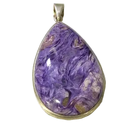 Pendentif Charoïte Serti en...