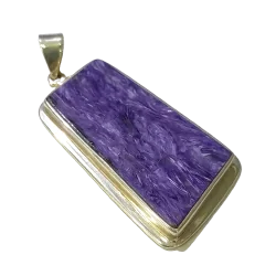 Pendentif Charoïte Serti en...
