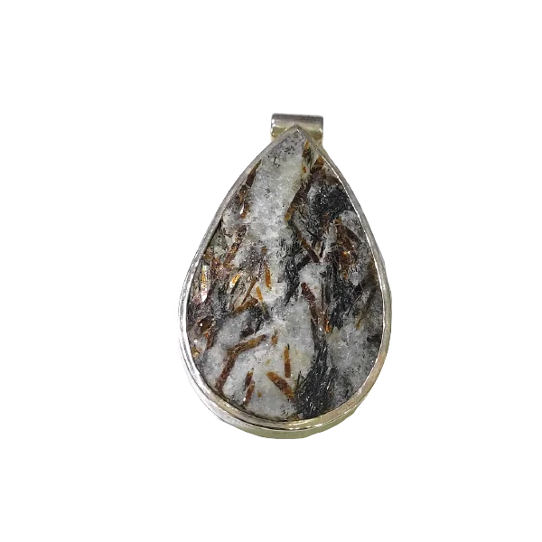 Pendentif en Astrophyllite sur argent 925 - Photo 1 | Dans les Yeux de Gaia