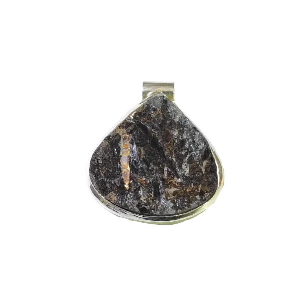 Pendentif en Astrophyllite sur argent 925 -1 | Pendentifs en Minéraux | Dans les yeux de Gaïa