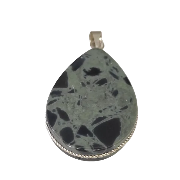 Pendentif Jaspe -2 | Pendentifs en Minéraux | Dans les yeux de Gaïa