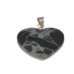 Pendentif Coeur Jaspe | Pendentifs en Minéraux | Dans les yeux de Gaïa
