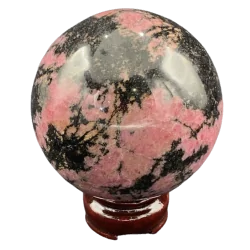 Sphère en Rhodonite -1 | Sphères, Oeufs, et Coeurs | Dans les yeux de Gaïa