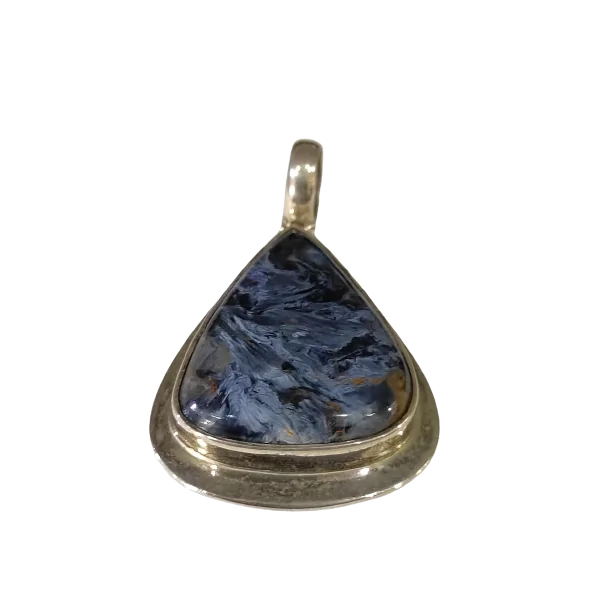 Pendentif en Pietersite Serti en Argent 925 -7| Pendentifs en Minéraux | Dans les yeux de Gaïa