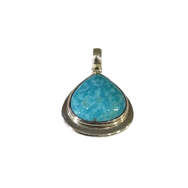 Pendentif Turquoise serti en Argent 925 -5| Pendentifs en Minéraux | Dans les yeux de Gaïa