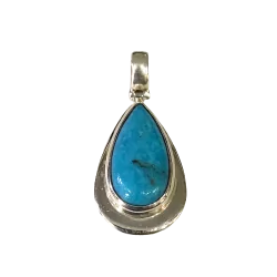 Pendentif Turquoise serti en Argent 925 -4 | Dans les yeux de Gaïa