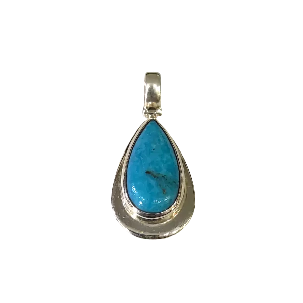 Pendentif Turquoise serti en Argent 925 -4 | Dans les yeux de Gaïa