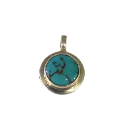 Pendentif Turquoise serti en Argent 925 -3 | Dans les yeux de Gaïa