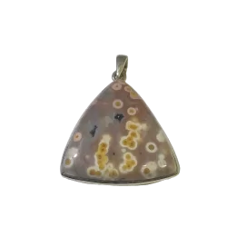 Pendentif Jaspe Serti sur Argent 925 -3 | Pendentifs en Minéraux | Dans les yeux de Gaïa