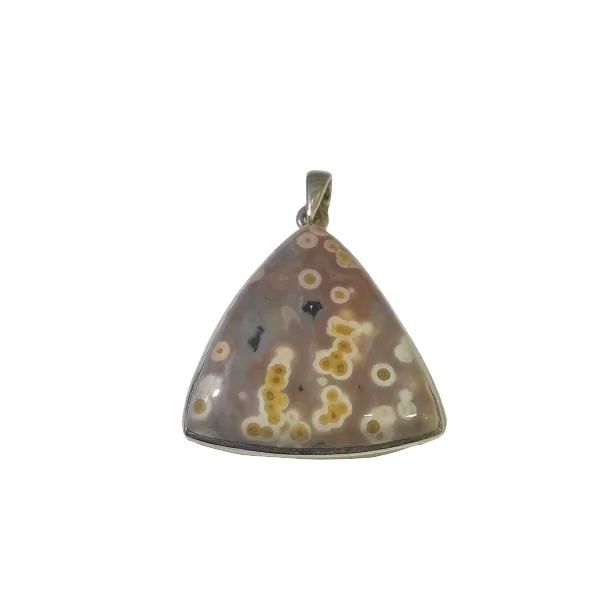 Pendentif Jaspe Serti sur Argent 925 -3 | Pendentifs en Minéraux | Dans les yeux de Gaïa