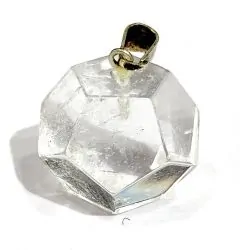 Pendentif dodécaèdre en Cristal de Roche | Dans les yeux de Gaïa