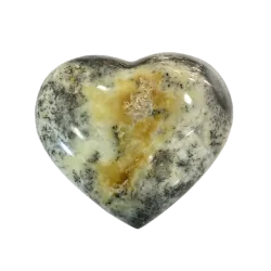 Coeur en Agate Dendritique -12 - Minéraux | Dans les yeux de Gaïa
