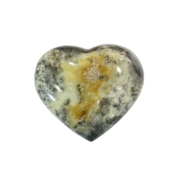 Coeur en Agate Dendritique -12 - Minéraux | Dans les yeux de Gaïa
