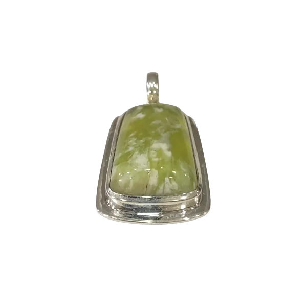 Pendentif en Prehnite sur Argent 925 - Photo 1 | Dans les Yeux de Gaia