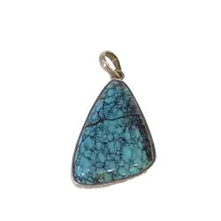 Pendentif Turquoise serti en Argent 925 -1| Pendentifs en Minéraux | Dans les yeux de Gaïa