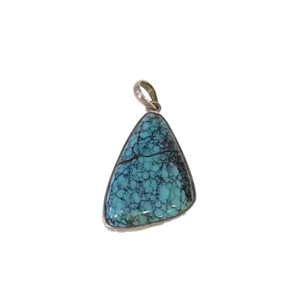 Pendentif Turquoise serti en Argent 925 -1| Pendentifs en Minéraux | Dans les yeux de Gaïa