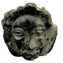 Sculpture Visage en Émeraude - Statue | Dans les yeux de Gaïa