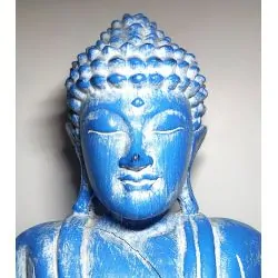 Bouddha en bois peint 2,2kg