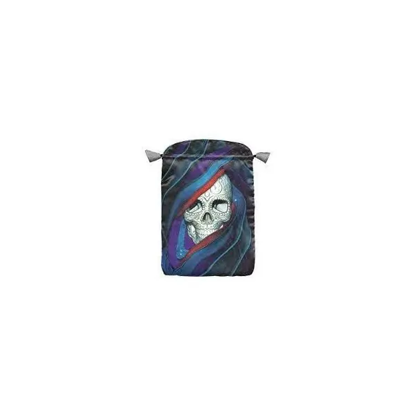 Bourse  Santa Muerte - satin | Accessoires de Cartomancie | Dans les yeux de Gaïa