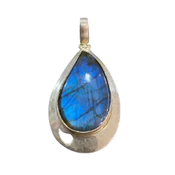 Pendentif Labradorite -1| Pendentifs en Minéraux | Dans les yeux de Gaïa