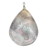 Pendentif Salamandre en argent et nacre -3| Pendentifs en Minéraux | Dans les yeux de Gaïa