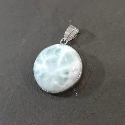 Pendentif Larimar en Métal...