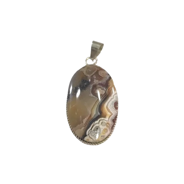 Pendentif en Agate - Vue de face | Dans les Yeux de Gaia