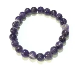 Bracelet Améthyste Chevron 8mm | Bracelets en Pierres | Dans les yeux de Gaïa
