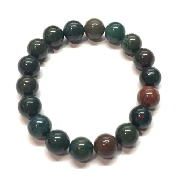 Bracelet en Héliotrope -10mm | Bracelets en Pierres | Dans les yeux de Gaïa