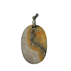 Pendentif en Orpiment en Métal Argenté - Photo 1 | Dans les Yeux de Gaia