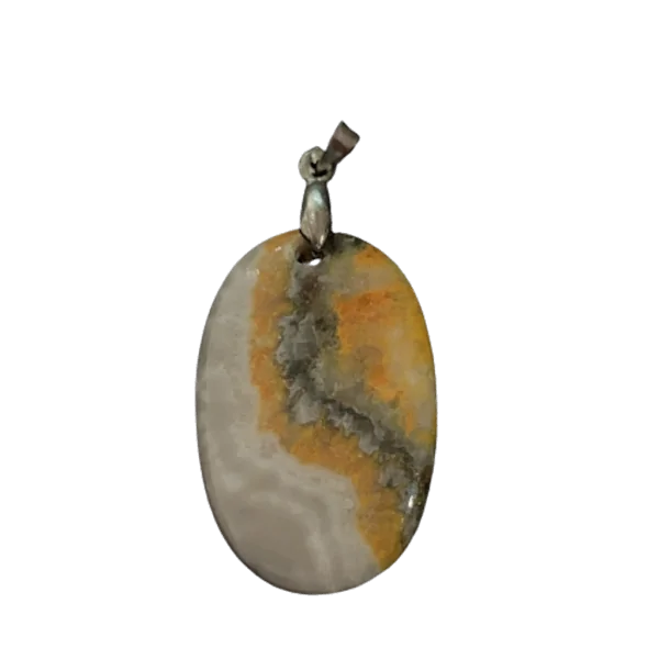 Pendentif en Orpiment en Métal Argenté - Photo 1 | Dans les Yeux de Gaia