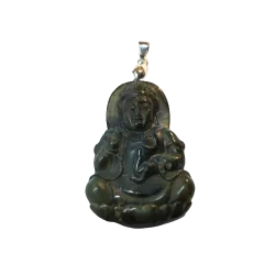 Pendentif Bouddha en Labradorite -2 | Dans les yeux de Gaïa
