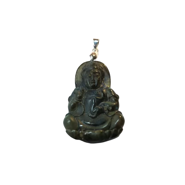Pendentif Bouddha en Labradorite -2 | Dans les yeux de Gaïa
