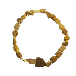 Collier en Ambre Brut Véritable | Colliers en Minéraux | Dans les yeux de Gaïa