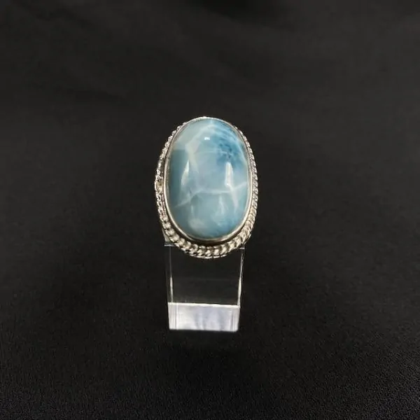 Bague Larimar en Argent, photo 1 | Dans les Yeux de Gaia